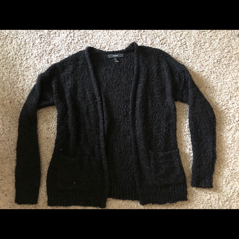 Black cardigan